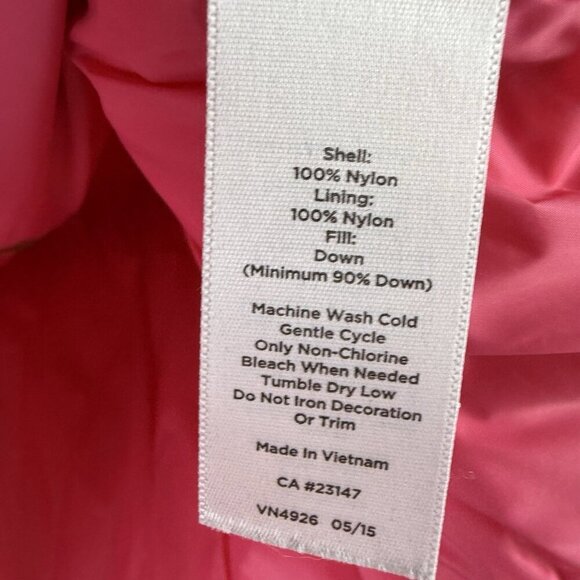 Talbots Pink Down Puffer Vest Womens Large Quilted Zip Front Warm Jacket Winter - Picture 6 of 7